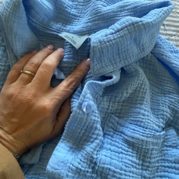 Shade and Shore Gauze SET Women's Light Blue Swim Cover-Up - Picture 9 of 13